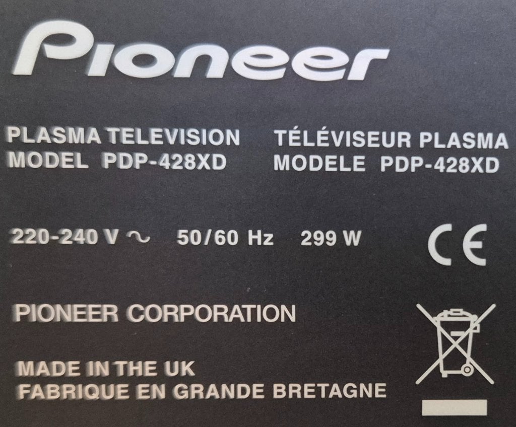 Pioneer plasma TV pxd-428xd, Audio, Tv en Foto, Televisies, Ophalen, Gebruikt, 50 Hz, HD Ready (720p)