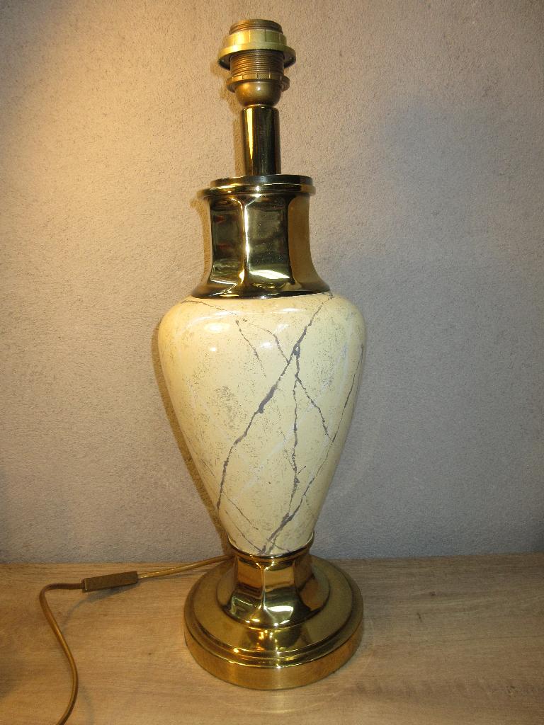 Vintage lamp lampenvoet met koper Kullmann lampen, Huis en Inrichting, Lampen | Tafellampen, Ophalen of Verzenden, Gebruikt, Minder dan 50 cm