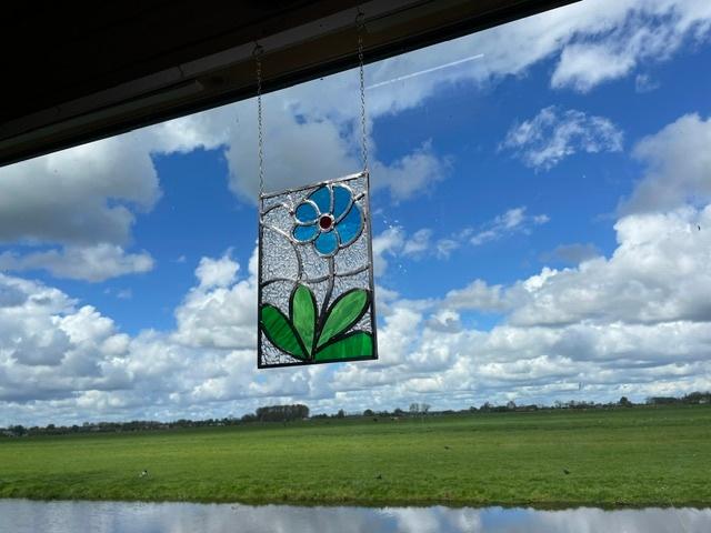 Glas in Lood raamhanger, Ophalen