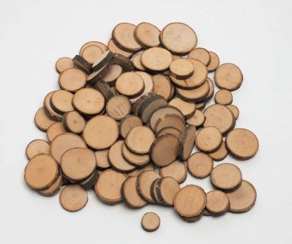 Houten schijfjes / Boomschijfjes (ca100 stuks), ...., Overige typen, Nieuw, Ophalen of Verzenden