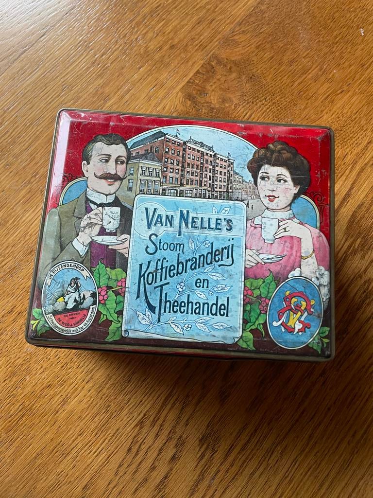 Vintage Van Nelle Blik, Verzamelen, Blikken, Ophalen, Gebruikt, Thee, Van Nelle