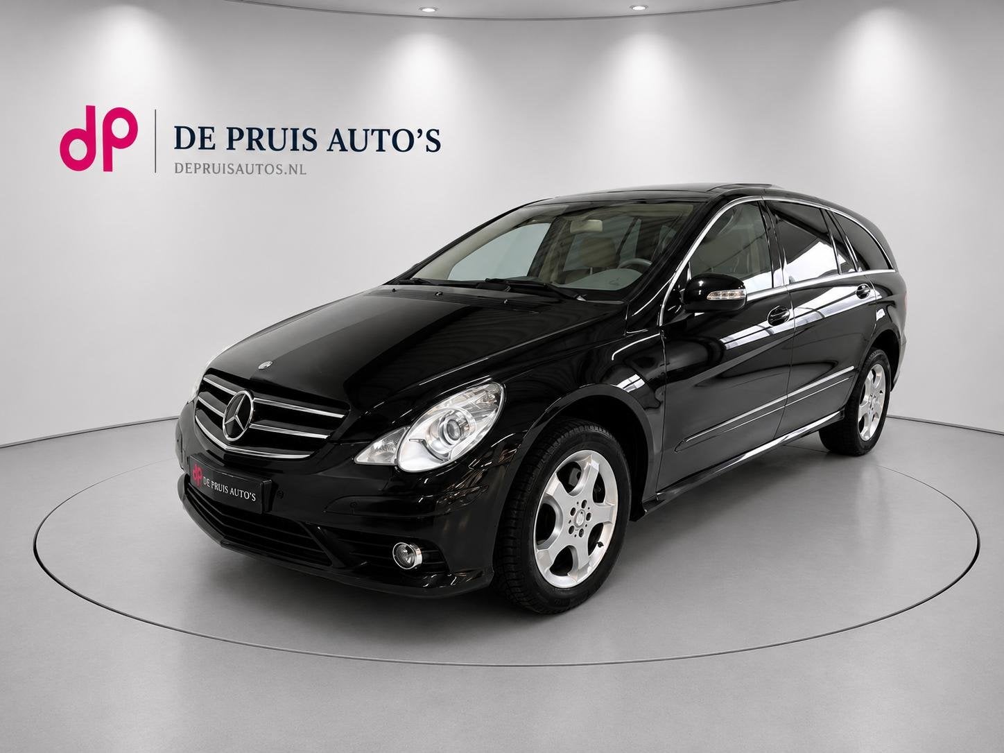 Mercedes-Benz R-Klasse 500 Lang 4M 7p. Luchtvering Harman/Ka, Auto's, Mercedes-Benz, 5461 cc, Met garantie (alle), 7 stoelen, Zwart