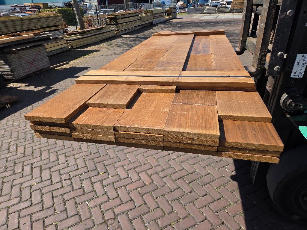 Hardhouten planken 2.3x19.5 cm - nr: HP189, Tuin en Terras, Palen, Balken en Planken, Ophalen, Nieuw, 250 cm of meer, Planken