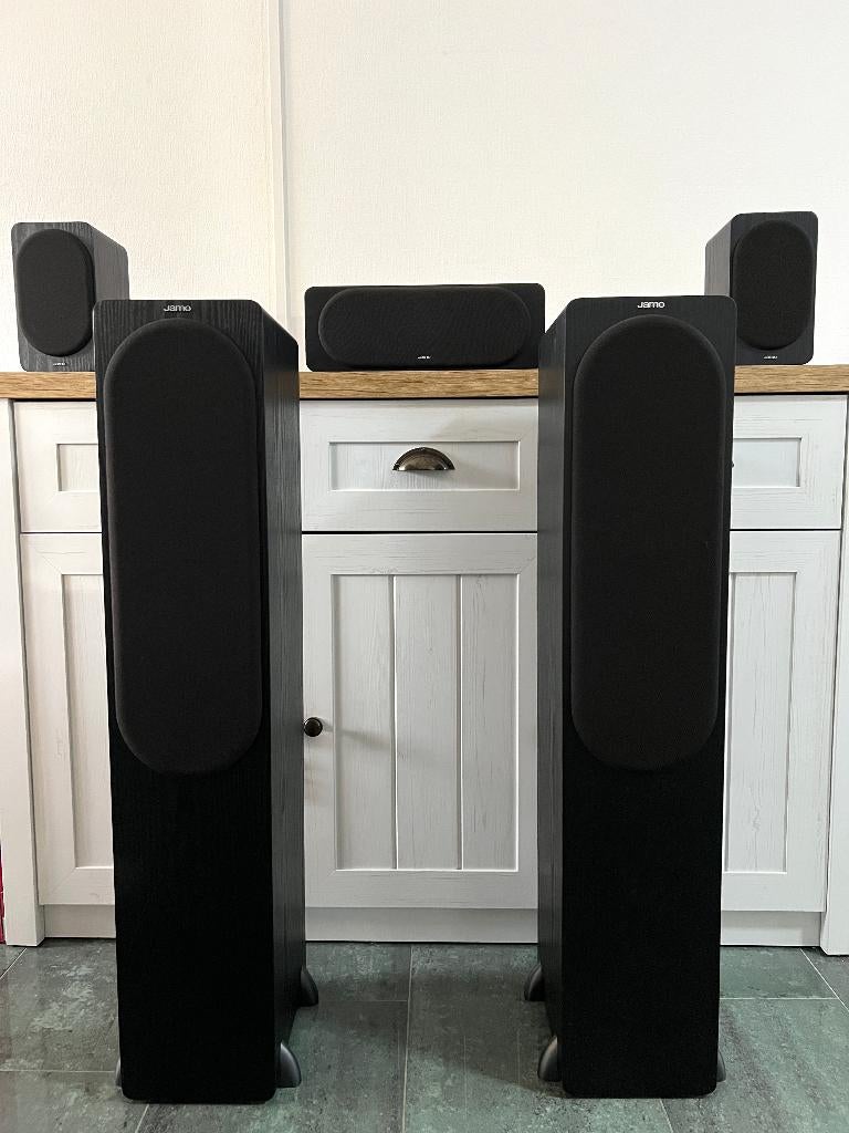 Jamo 5.0/5.1 Home Cinema Speakerset S426 + optionele SUB210, 70 watt of meer, Zo goed als nieuw, 5.1-systeem, Overige spelers