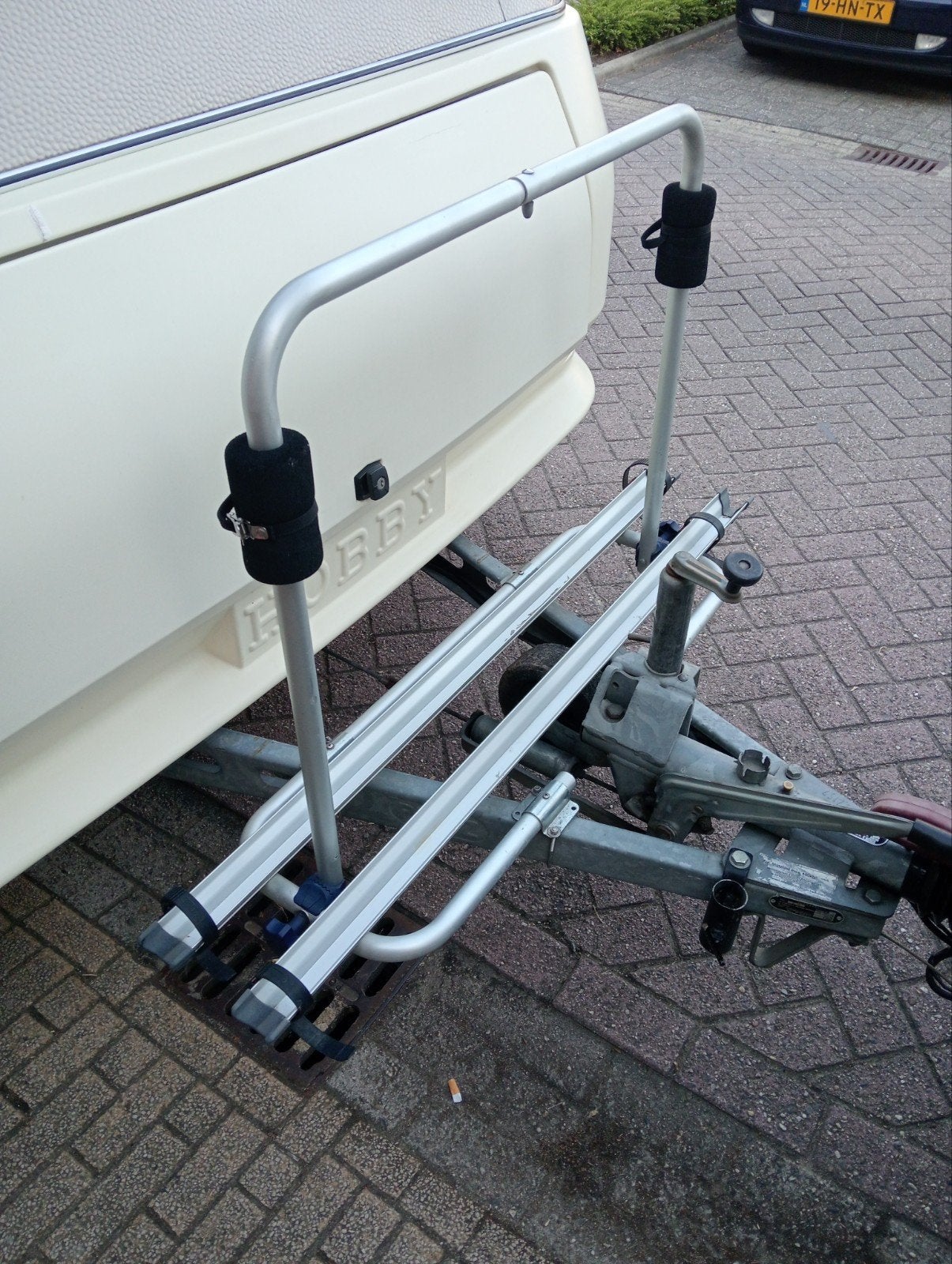 Fietsendrager voor 2 fietsen , disselmontage, Ophalen, Gebruikt