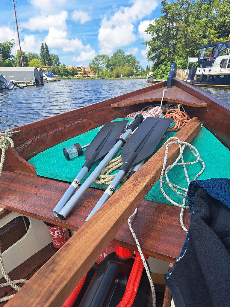 Sloep 4,5 meter Noorse Spitsgatter, Ophalen, Gebruikt, Hout, Buitenboordmotor