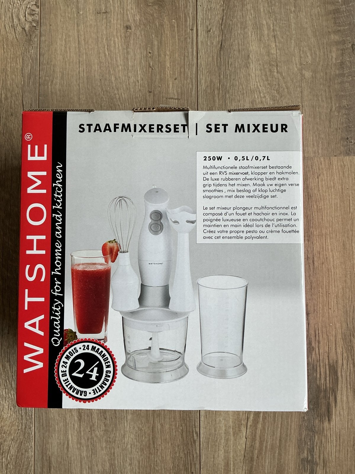 Nieuwe WATSHOME Staafmixerset - Ongeopend in doos, Minder dan 1 liter, Ophalen of Verzenden, Nieuw, 2 snelheden