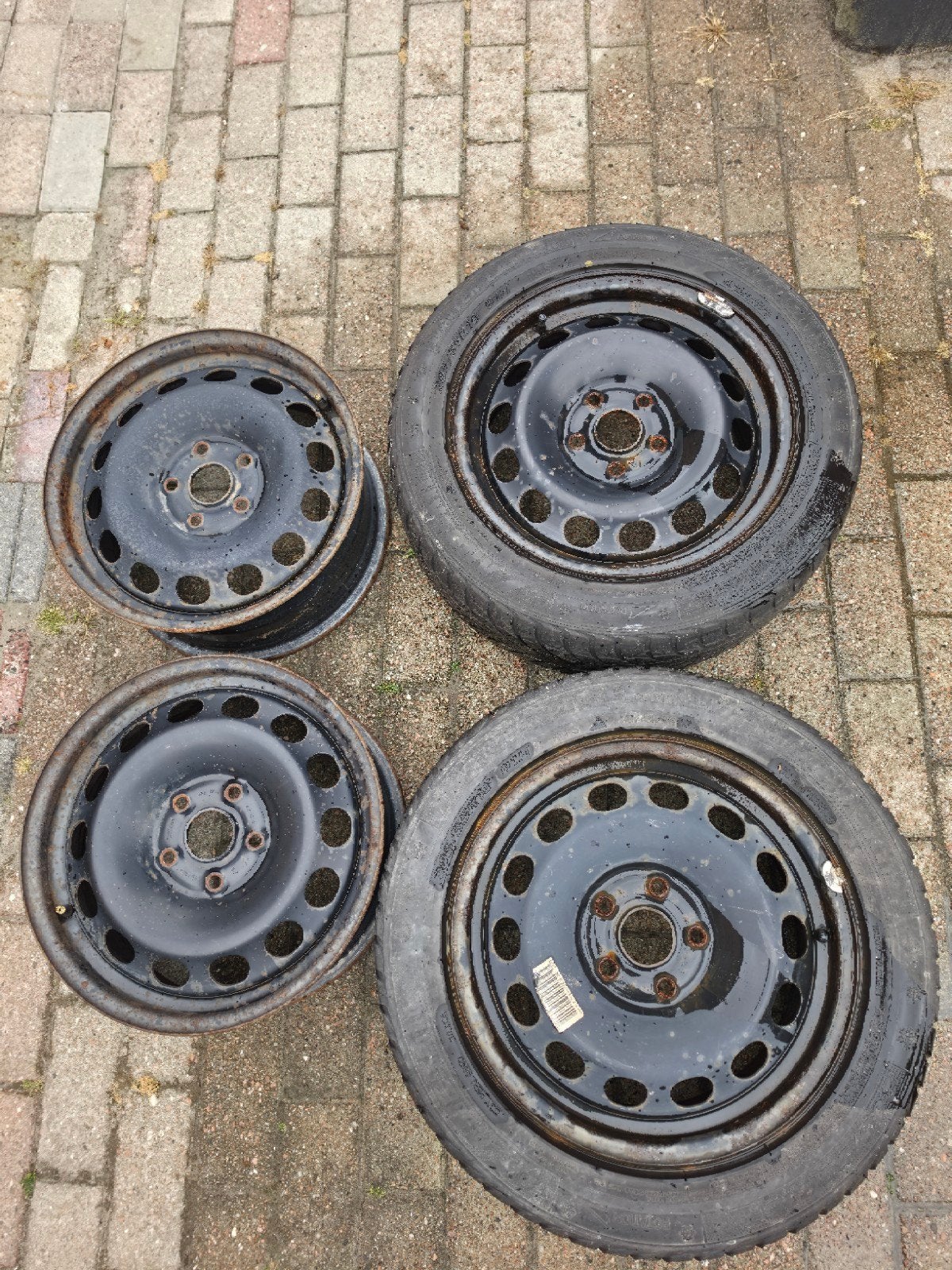 5x112 VW Caddy stalen velgen 16 inch, Ophalen, Gebruikt