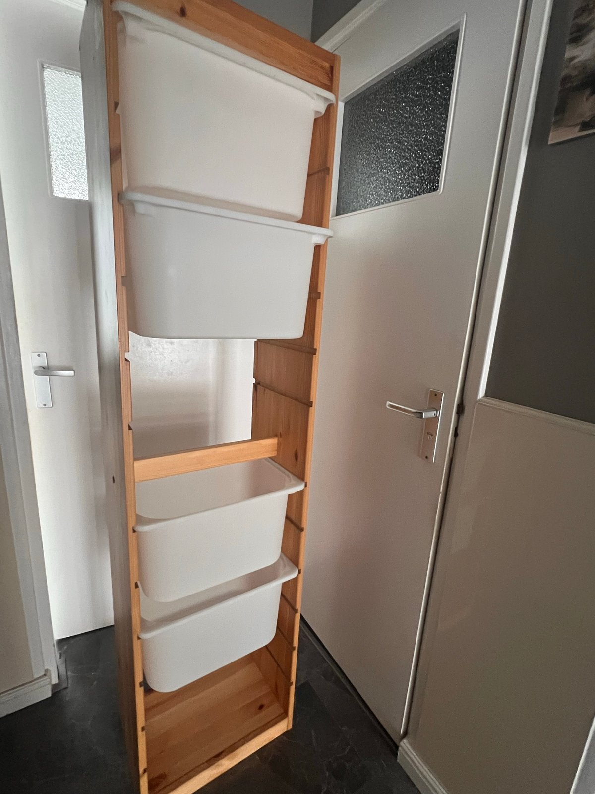 IKEA Trofast kast met 4 witte bakken, Ophalen, Gebruikt