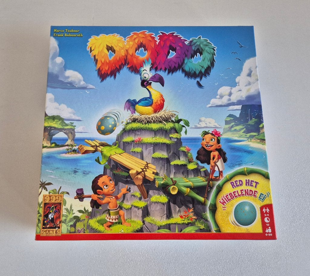 Dodo Red Het Wiebelende Ei Bordspel Compleet 999 Games, Drie of vier spelers, Ophalen of Verzenden, Gebruikt, 999 Games