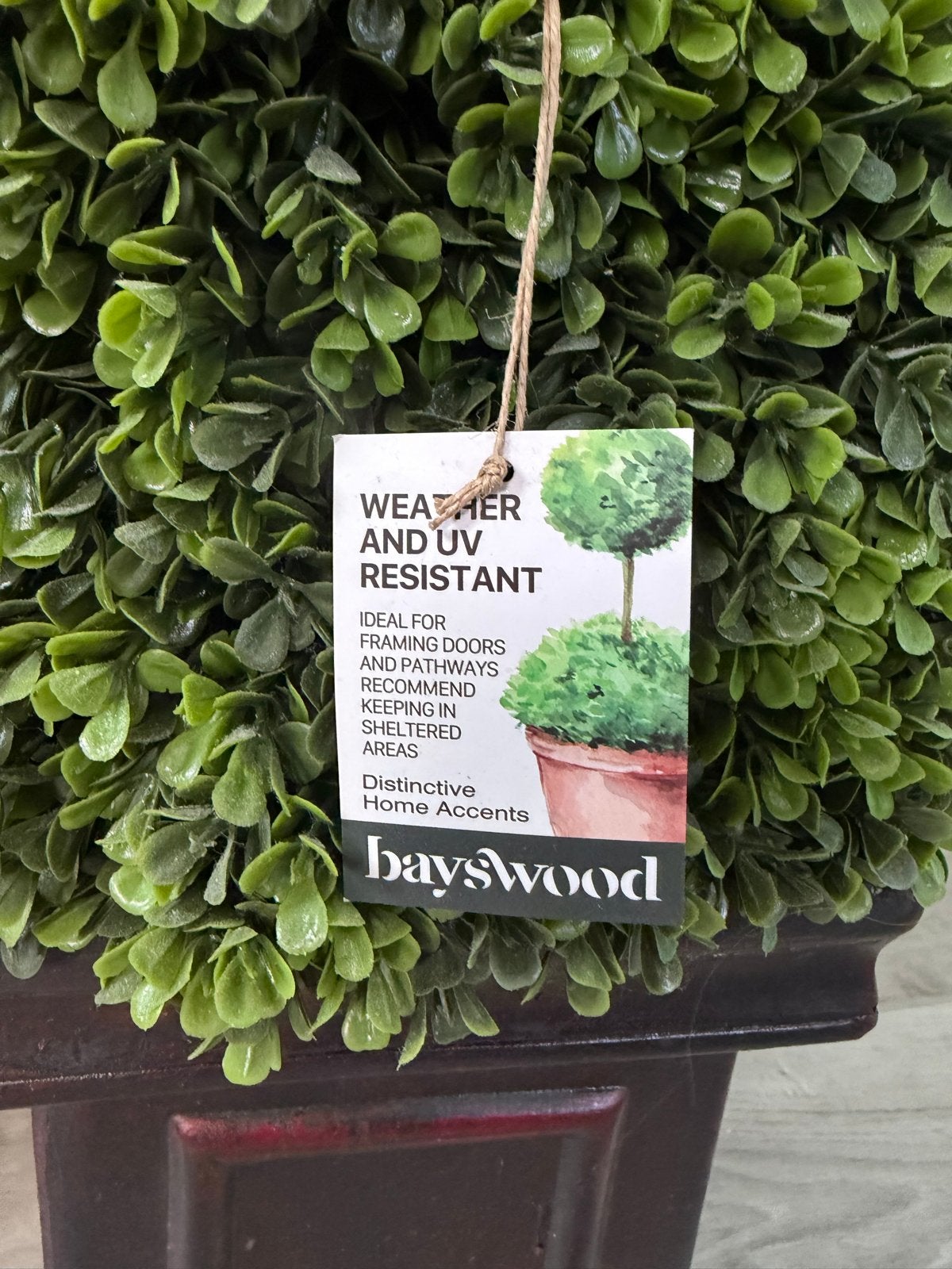 Kunstplant Buxus Piramide 116 cm hoog - Weer- en UV-bestendi, Ophalen, Binnen, Groen, Onderhoudsvrij