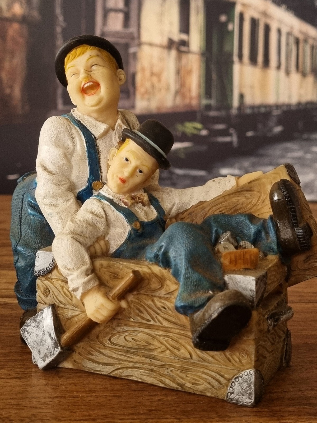 Beeldje Laurel & Hardy - Spaarpot, Ophalen of Verzenden, Zo goed als nieuw