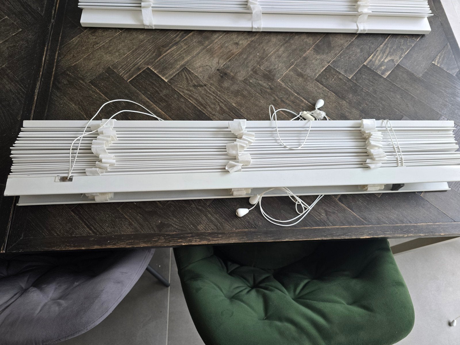 Witte houten jaloezie 97 cm bij 130 cm., Huis en Inrichting, Stoffering | Gordijnen en Lamellen, Ophalen, Gebruikt, 50 tot 100 cm