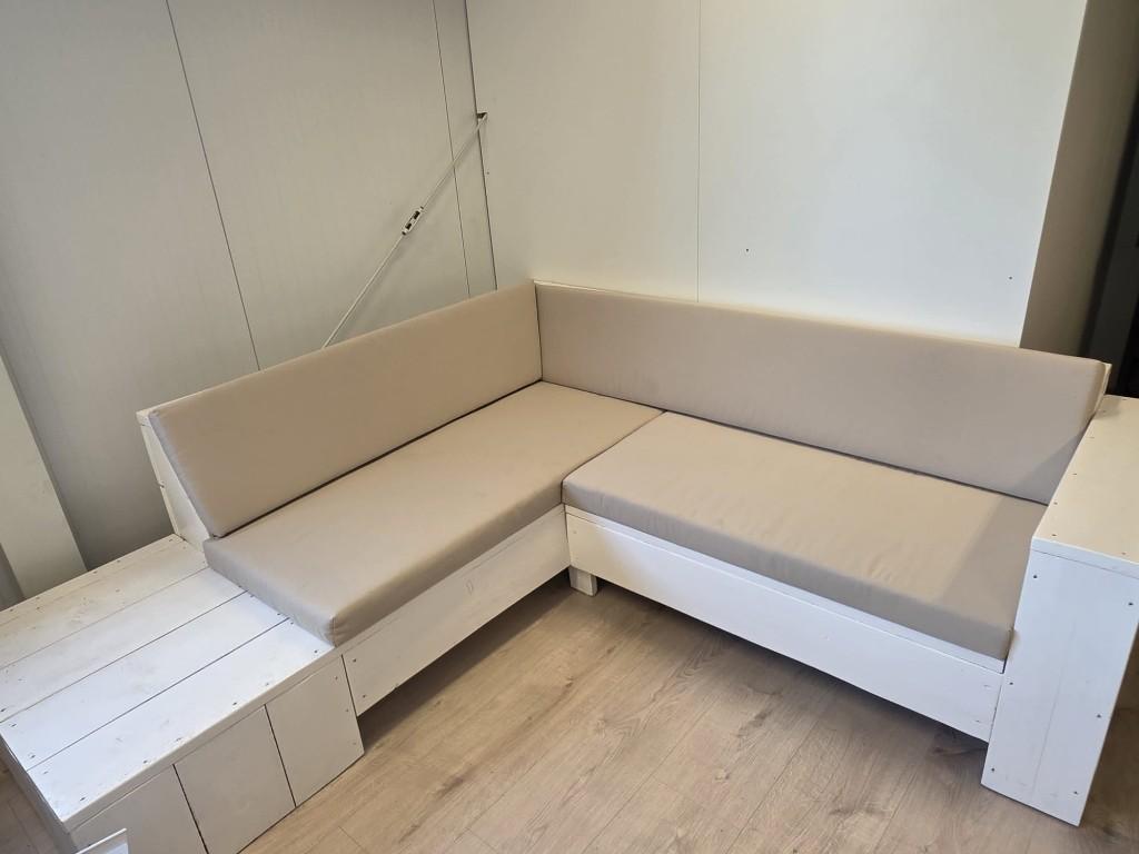Steigerhout loungeset ACTIE showroom loungebanken en tuinset