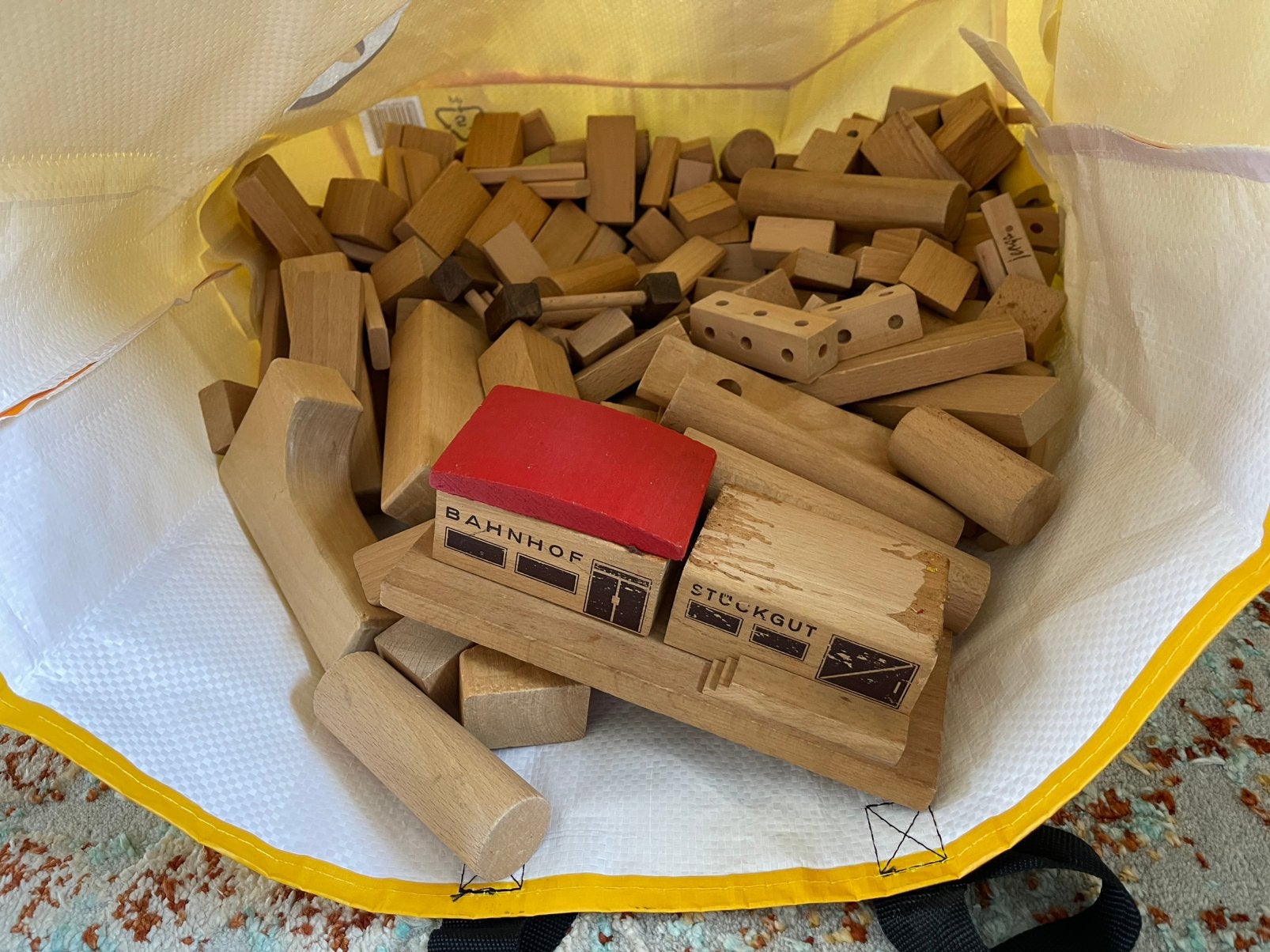 Blokken hout van alles wat speelgoed, Ophalen of Verzenden, Gebruikt