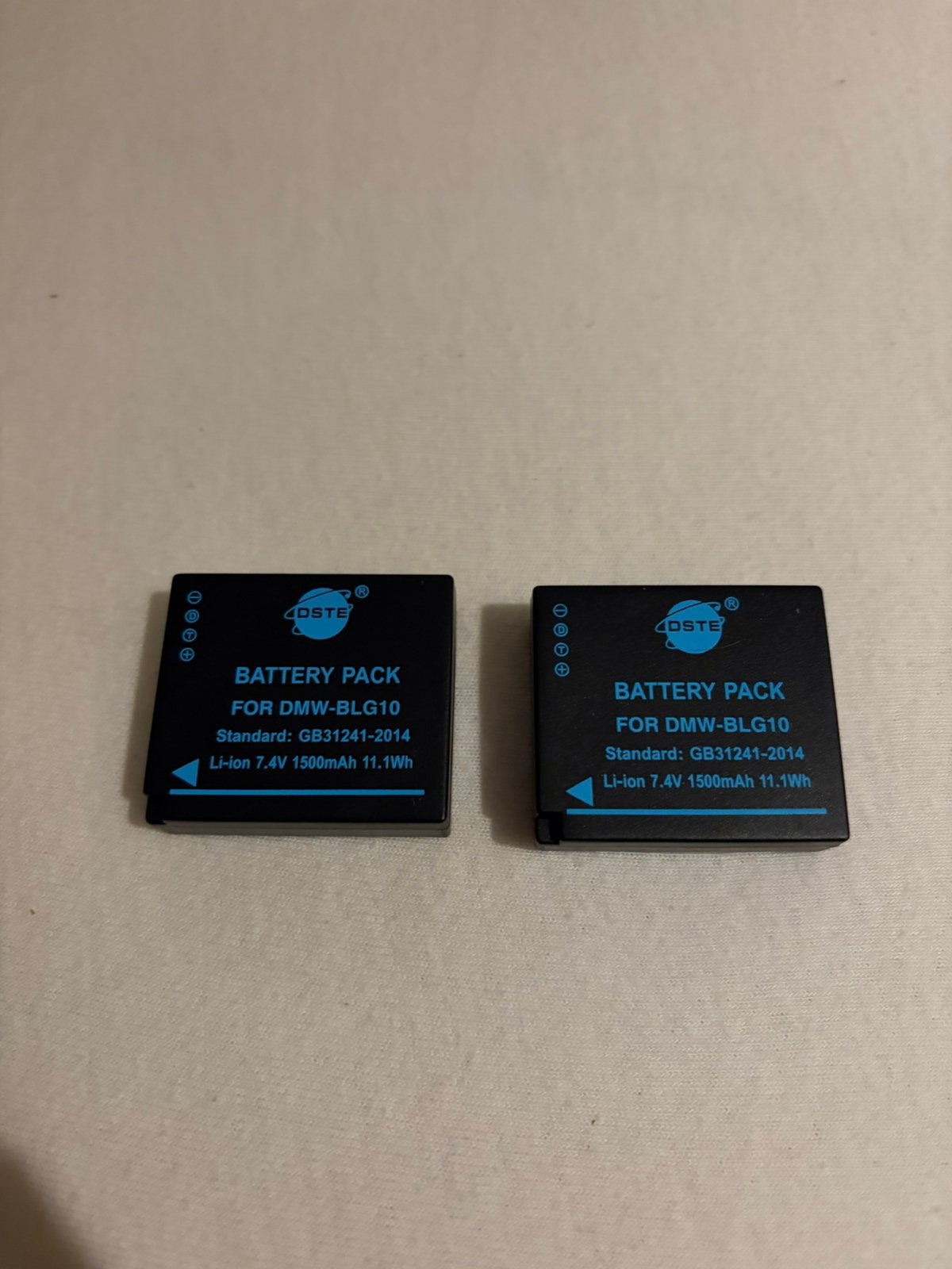 2x batterijen Panasonic LUMIX DMW-BLG10, Gebruikt