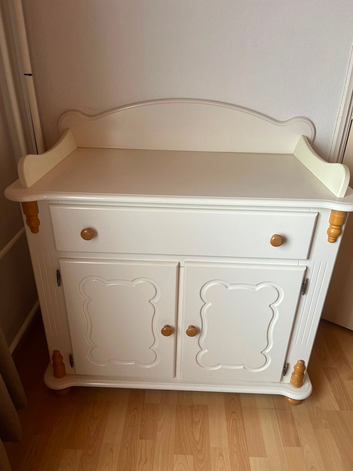 Witte commode met lade en kastjes, Ophalen, Gebruikt, 50 tot 70 cm, 75 tot 100 cm