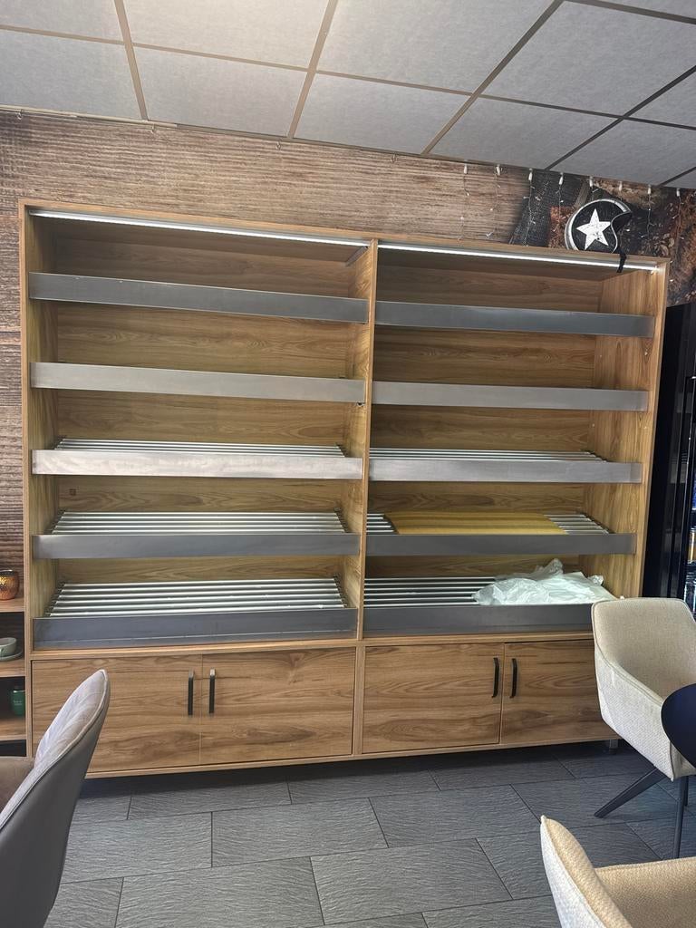 Moderne Bakkerij Broodkast - Houten Displayrek met Planken, Ophalen of Verzenden