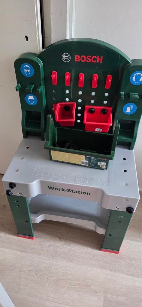 Bosch Work-Station Speelgoed Werkbank voor Kinderen, Ophalen of Verzenden, Gebruikt, Bouwen