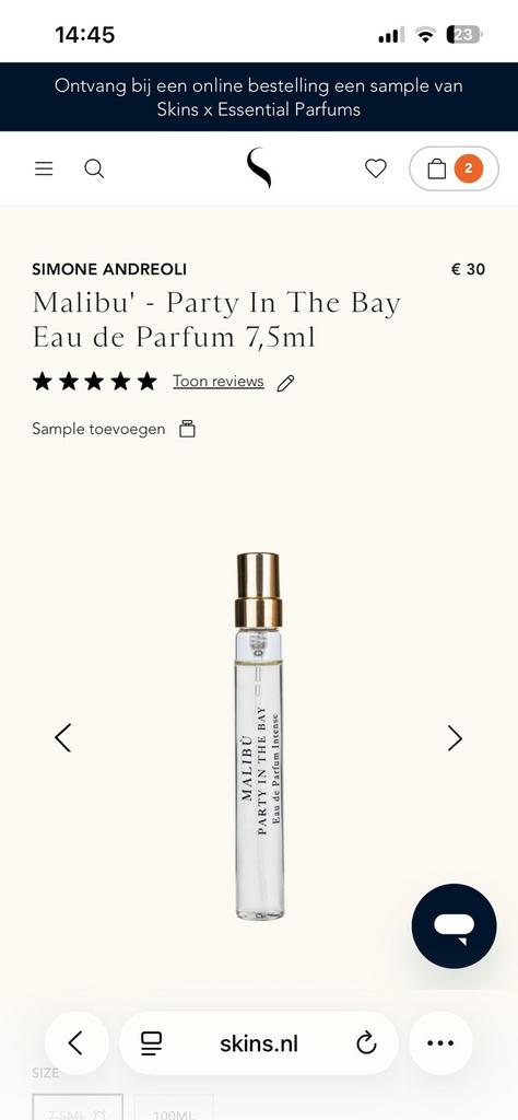 Malibu party in the bay eau de parfum. Simone Andreoli., Ophalen of Verzenden, Zo goed als nieuw