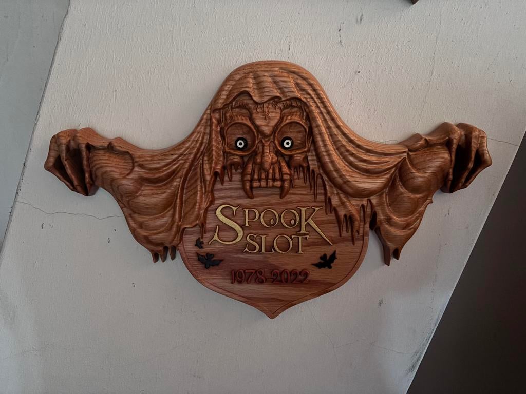 Efteling handmade schildje spookslot, Tuin en Terras, Ophalen of Verzenden, Zo goed als nieuw
