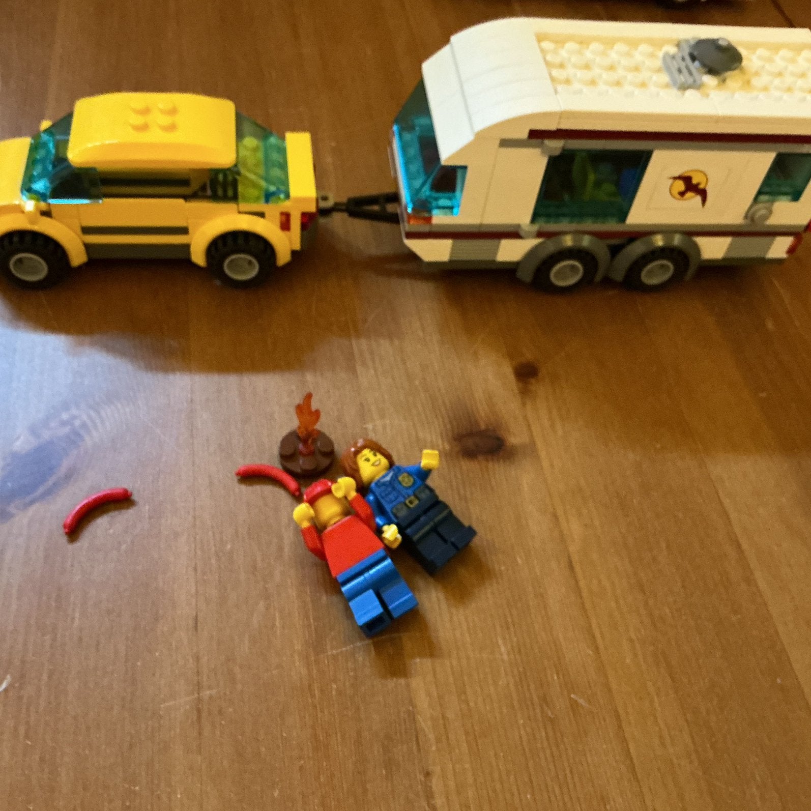LEGO CARAVAN MET AUTO EN FIETS 4435, Ophalen of Verzenden, Gebruikt