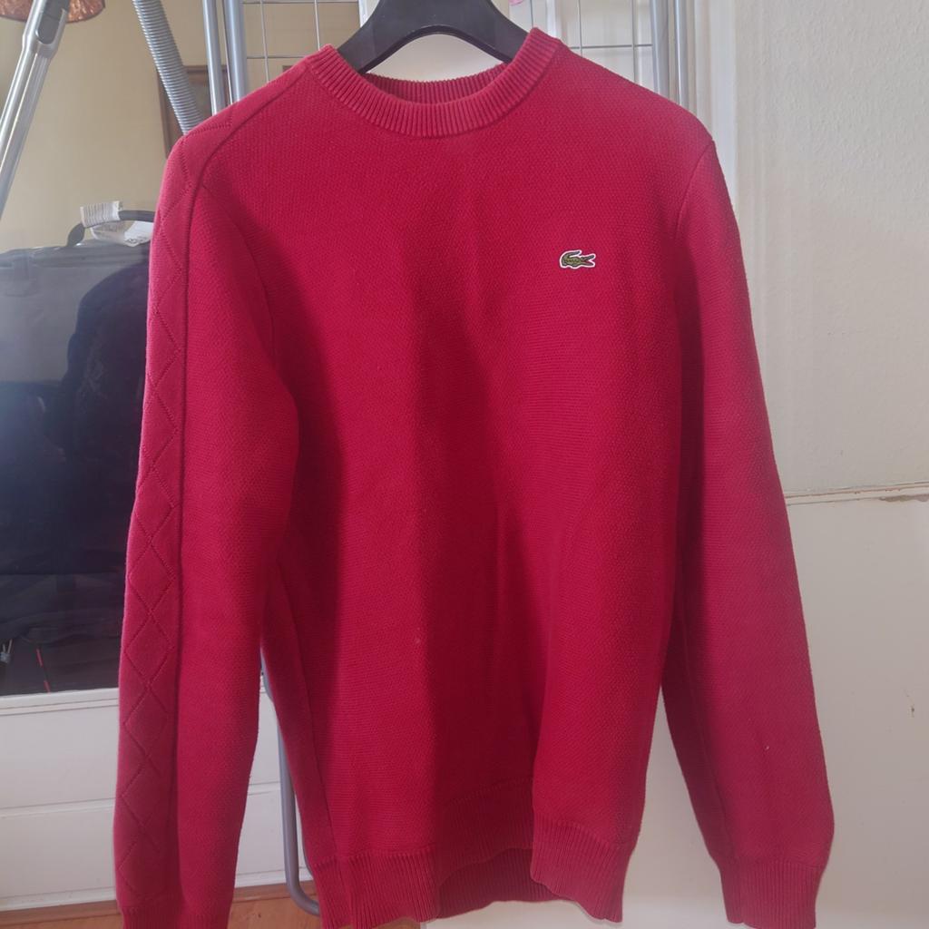 Lacoste trui maat M rood, Maat 48/50 (M), Lacoste, Ophalen of Verzenden, Gedragen