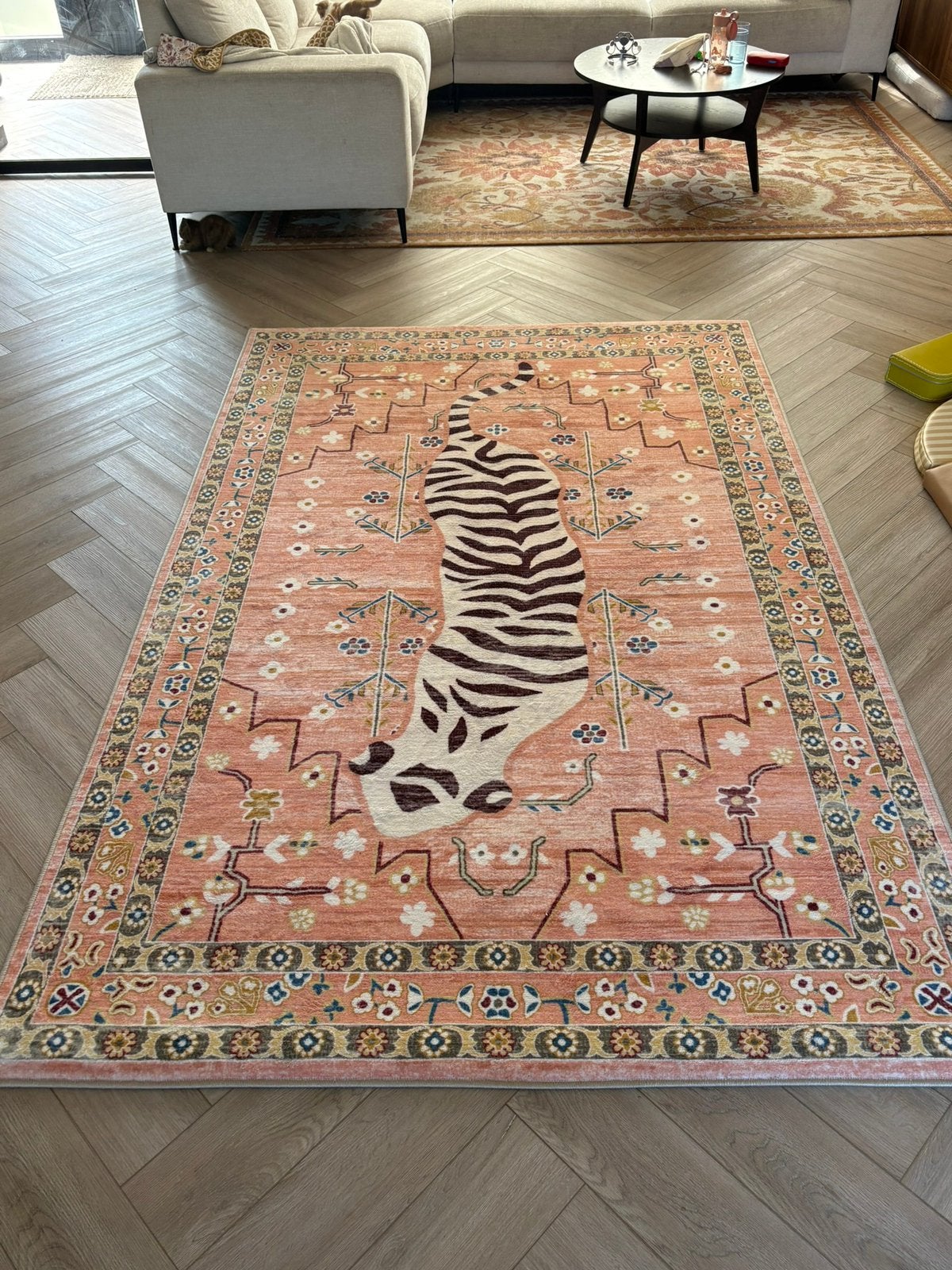 Tijger vloerkleed karwei NIEUW, Ophalen, Zo goed als nieuw, Rechthoekig, 200 cm of meer