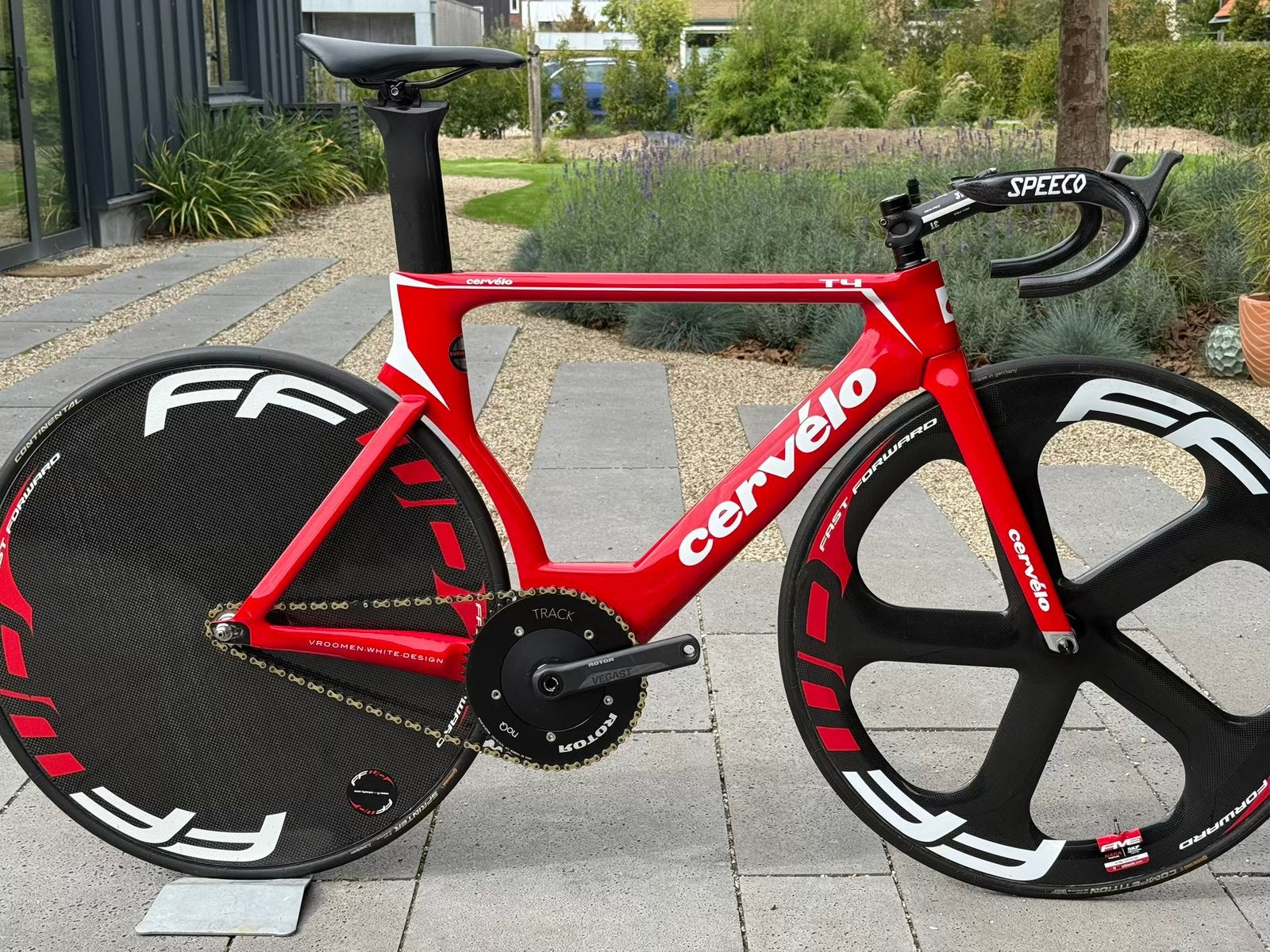 Cervélo T4 Full Carbon Baanfiets in nieuwstaat (frame mt 54), Fietsen en Brommers, Carbon, Zo goed als nieuw, Meer dan 20 versnellingen