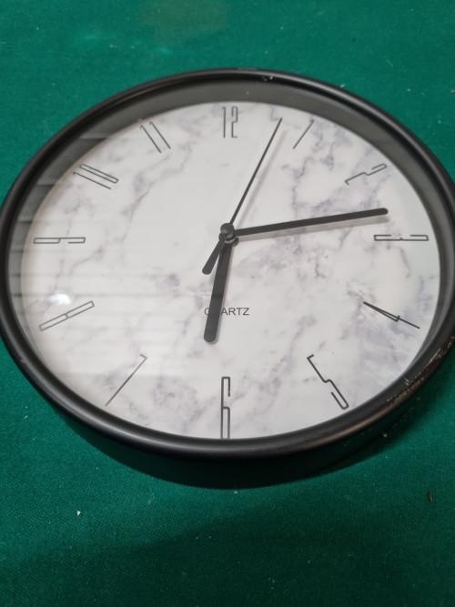 Wandklok quartz zwart rond, Ophalen of Verzenden, 'T Olde Gre-j, Info@toldegrej.nl, Endepoelstraat 20f Didam