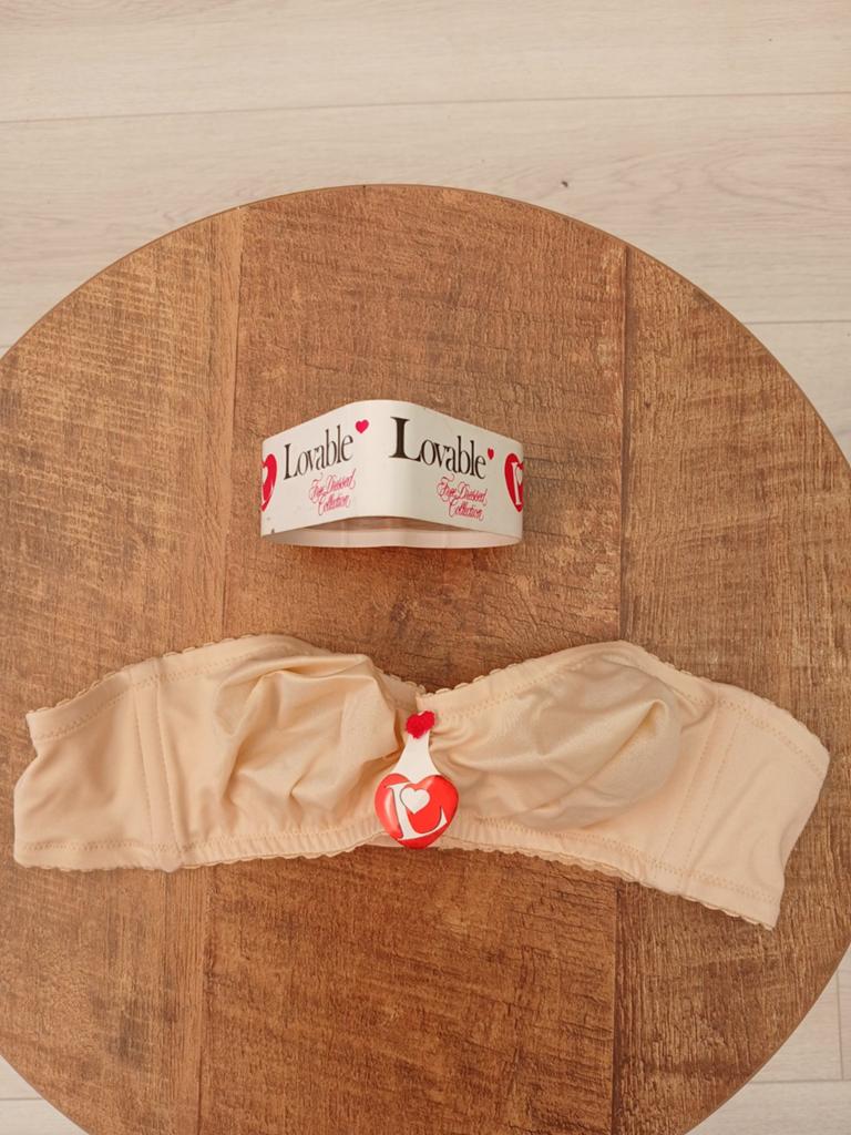 Lovable nieuwe beige strapless bh cupmaat 75A, Ophalen of Verzenden