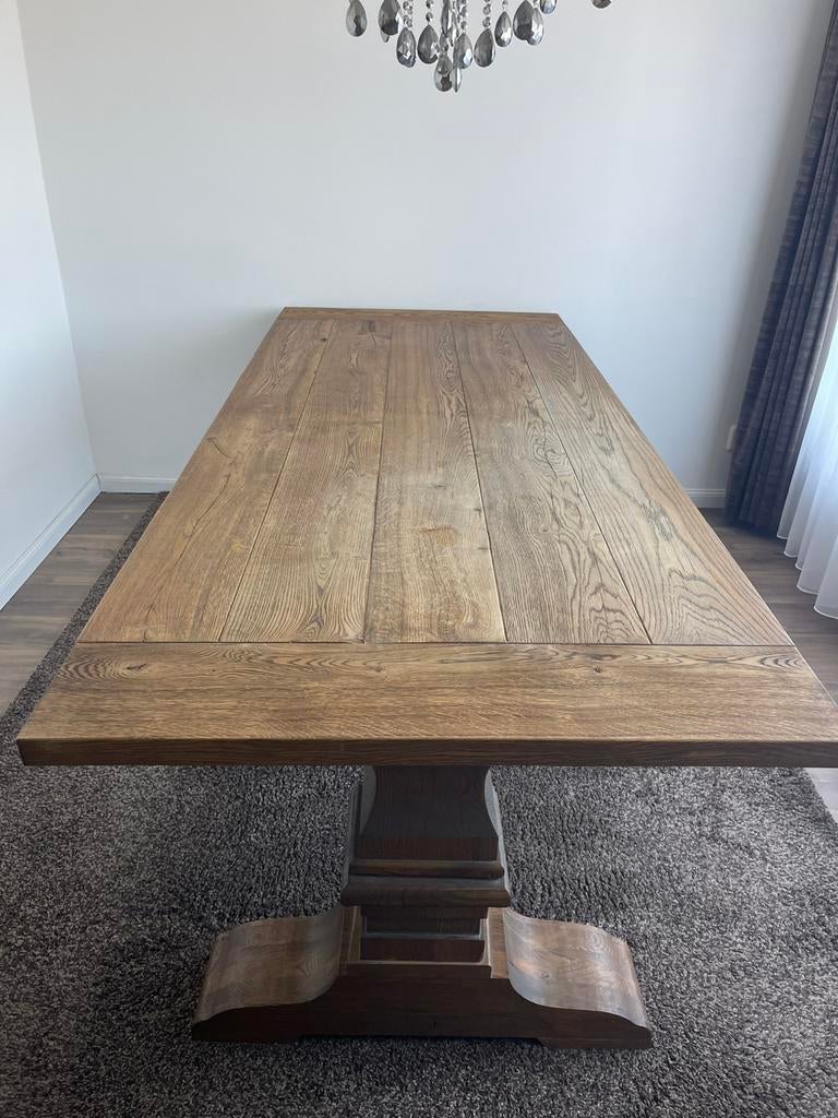 Mooi stevige robuuste kloostertafel!, 200 cm of meer, Zo goed als nieuw, Rechthoekig, 50 tot 100 cm