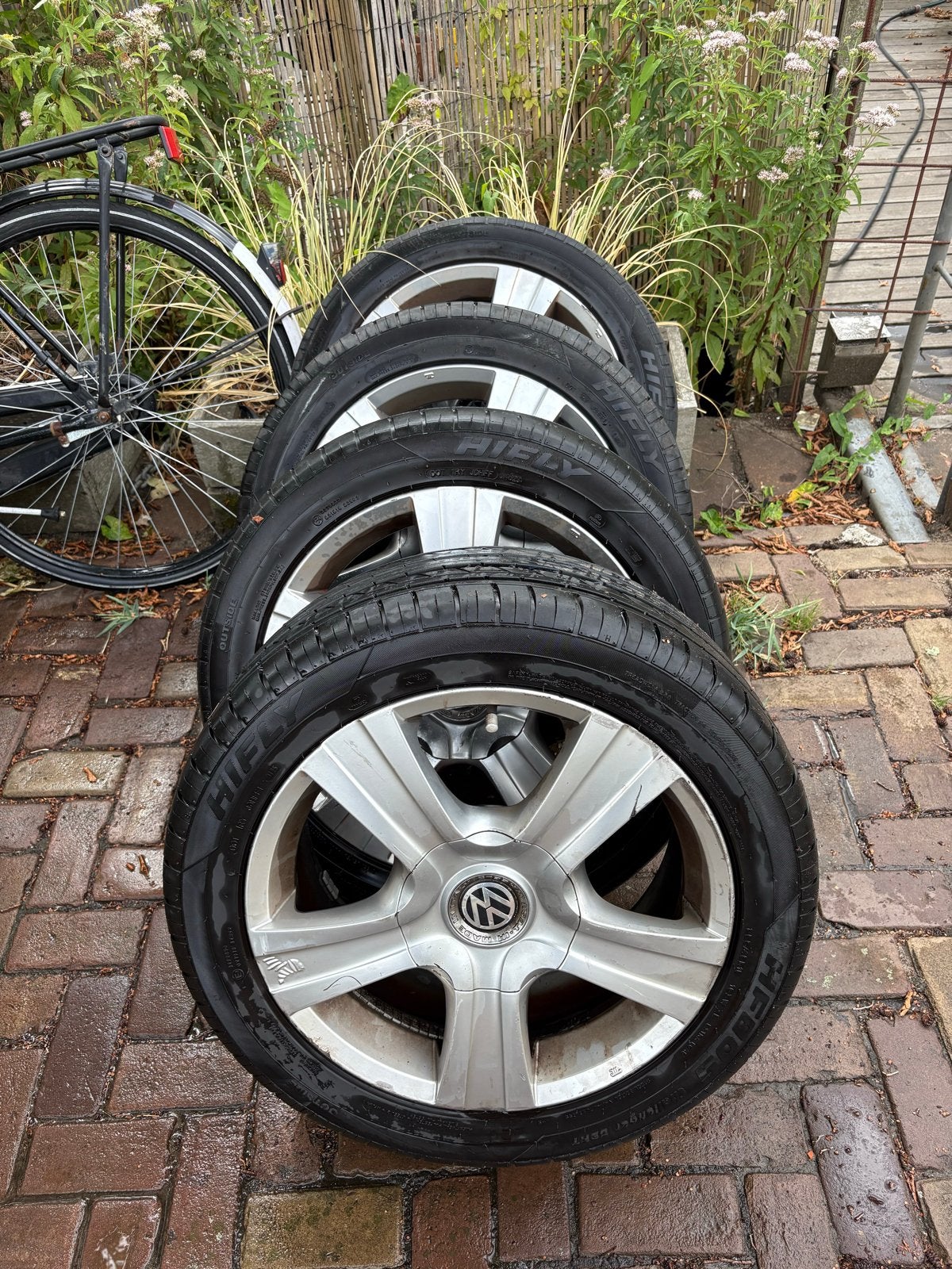 Vw transporter velgen 18” (dakar) met zomerbanden, Auto-onderdelen, Ophalen, 18 inch, Gebruikt, 255 mm