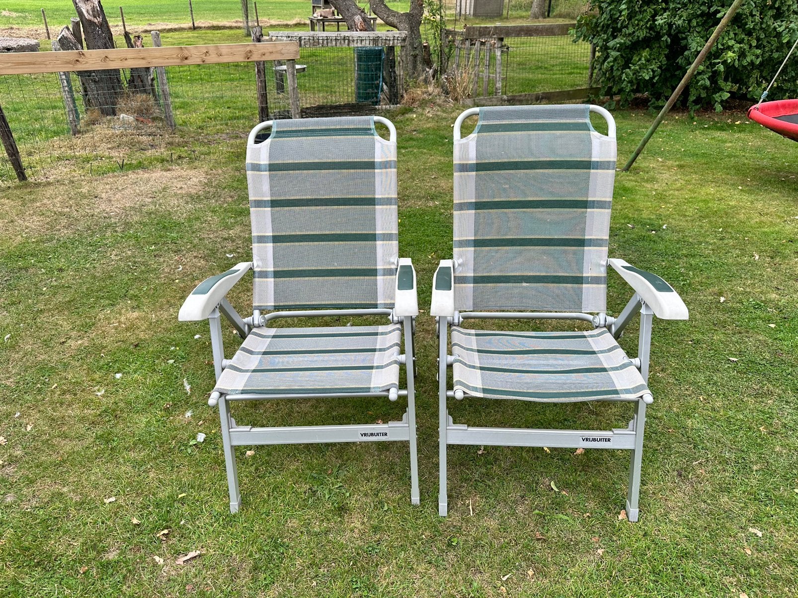 2 camping stoelen van Vrijbuiter., Caravans en Kamperen, Kampeermeubelen, Ophalen, Gebruikt, Campingstoel