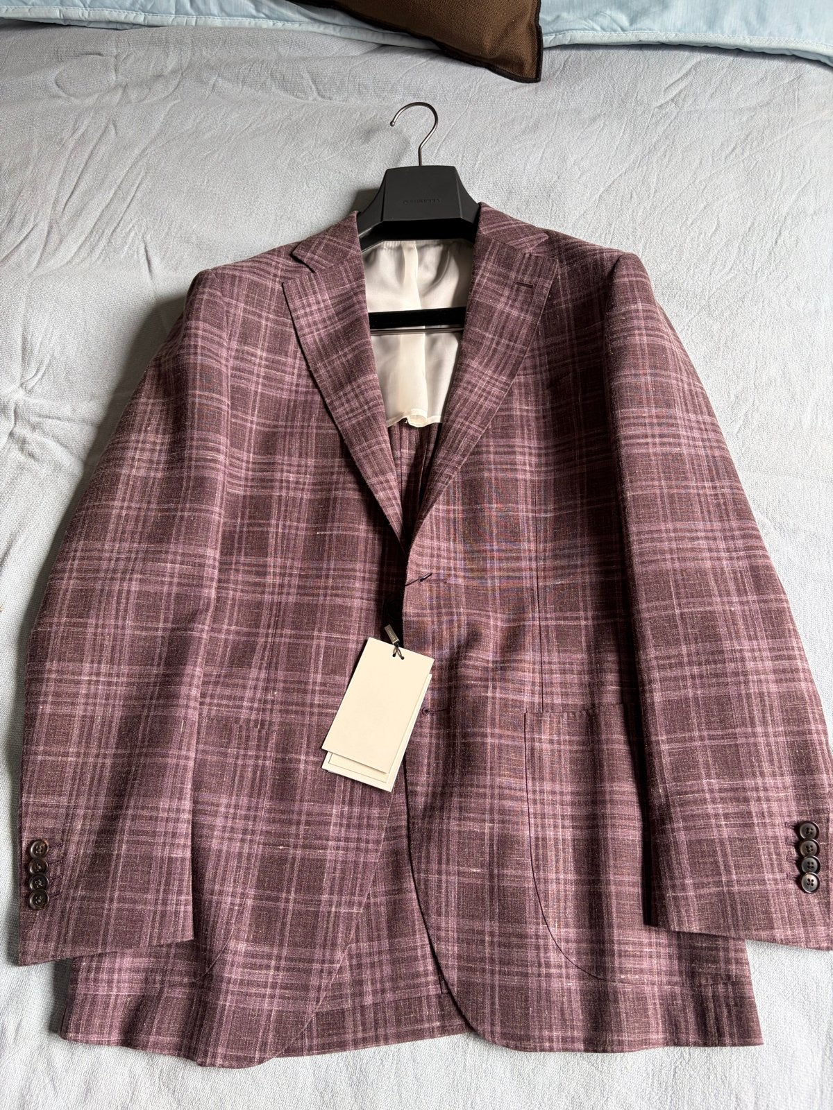 SuitSupply Colbert Maat 48 Zegna Wol Zijde Linnen Nieuw, Ophalen of Verzenden, Nieuw, Maat 48/50 (M), Paars