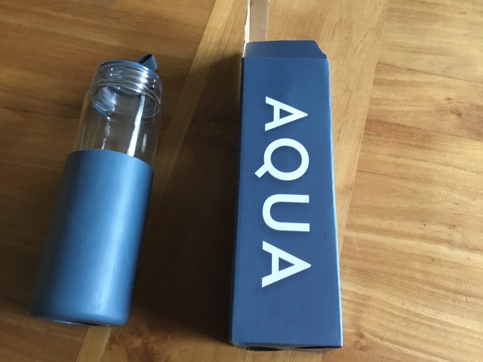 Aqua waterfles - Nieuw in doos, Nieuw, Ophalen of Verzenden, Overige merken, Glas