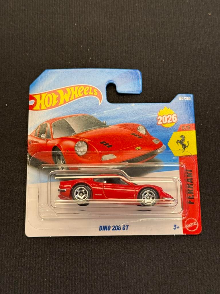Hotwheels Dino 206 GT, Hobby en Vrije tijd, Modelauto's | Overige schalen, Ophalen of Verzenden, Nieuw, Auto