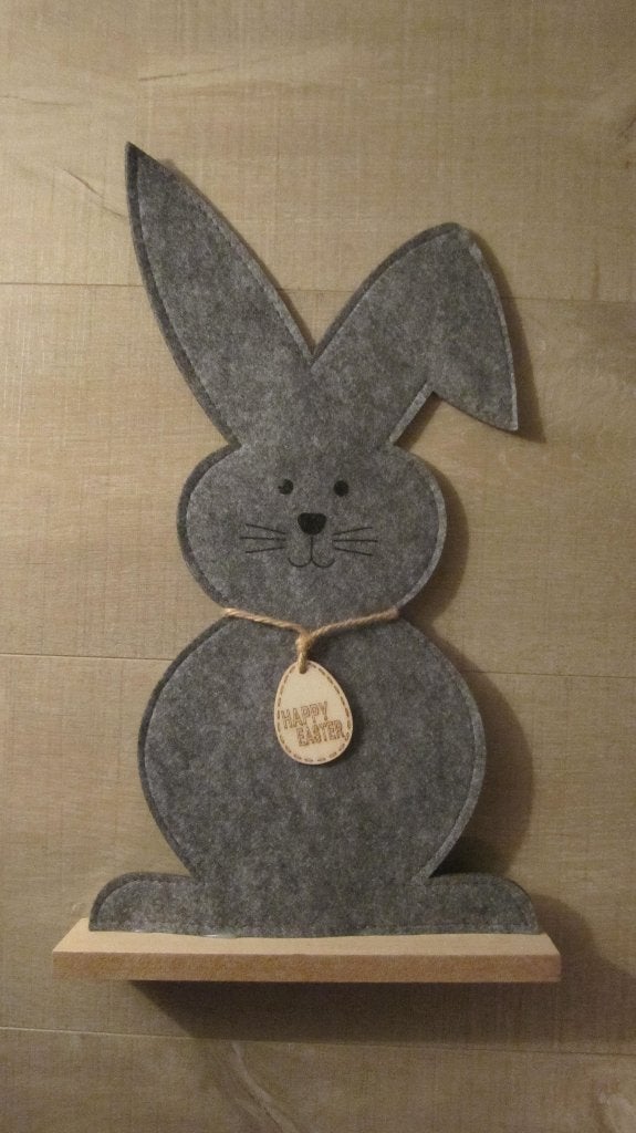 4 Vilten Paashazen op houten standaard 40 cm groot Nieuw., Ophalen of Verzenden, Nieuw