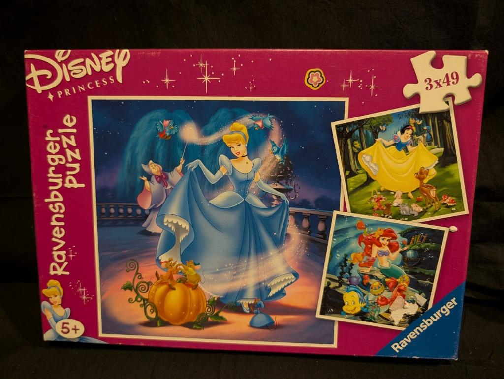 Disney Princess Assepoester, Sneeuwwitje en Ariël 3x49 st, Kinderen en Baby's, Speelgoed | Kinderpuzzels, Ophalen of Verzenden