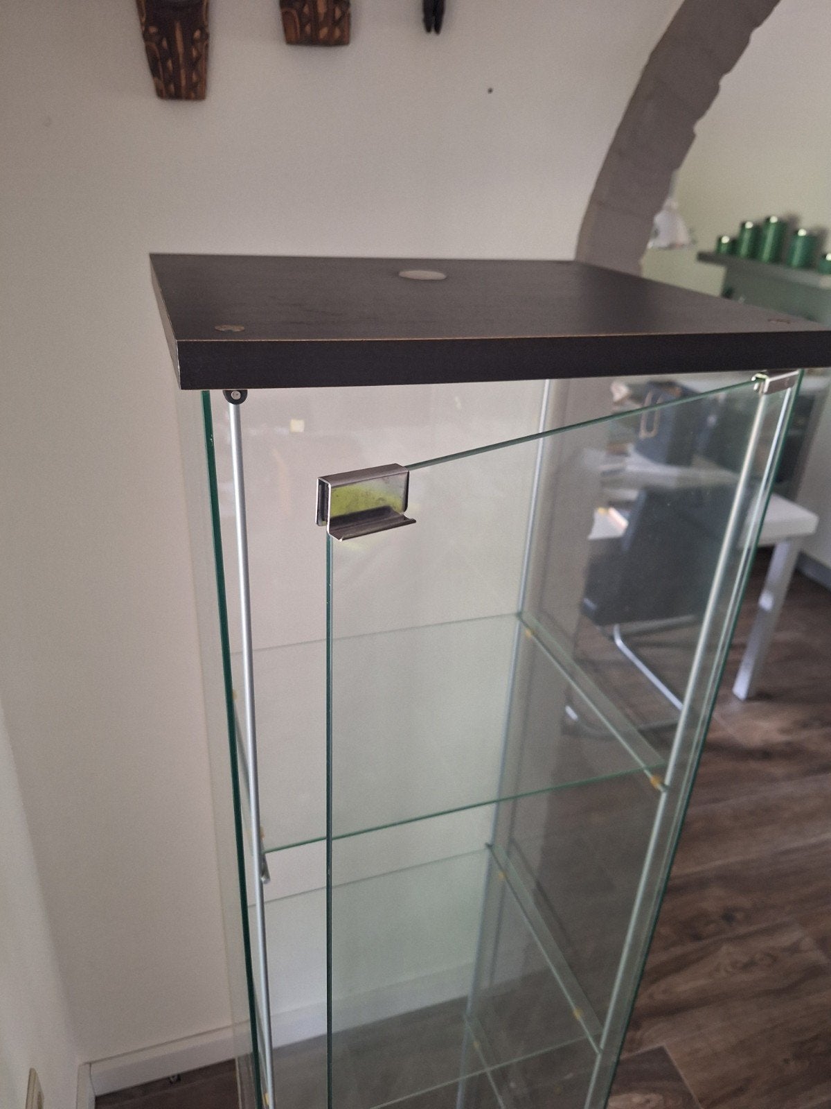 Vitrinekast glas Ikea., Ophalen, 150 tot 200 cm, 25 tot 50 cm, Glas