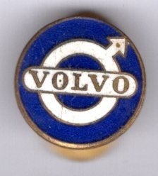 VOLVO email op koper knoopsgat speld ( E_093), Ophalen of Verzenden, Zo goed als nieuw, Transport, Speldje of Pin