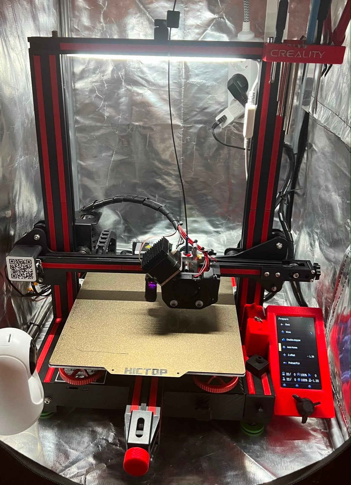 Creality Ender-3 V2 3D-printer met enclosure en Sonic pad, Computers en Software, 3D Printers, Ophalen, Gebruikt, Filament