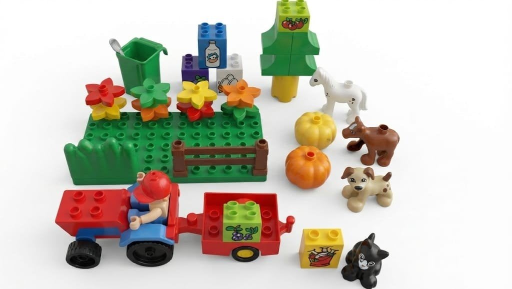 LEGO Duplo Boerderij Set met Tractor en Dieren, Ophalen of Verzenden, Gebruikt, Overige merken