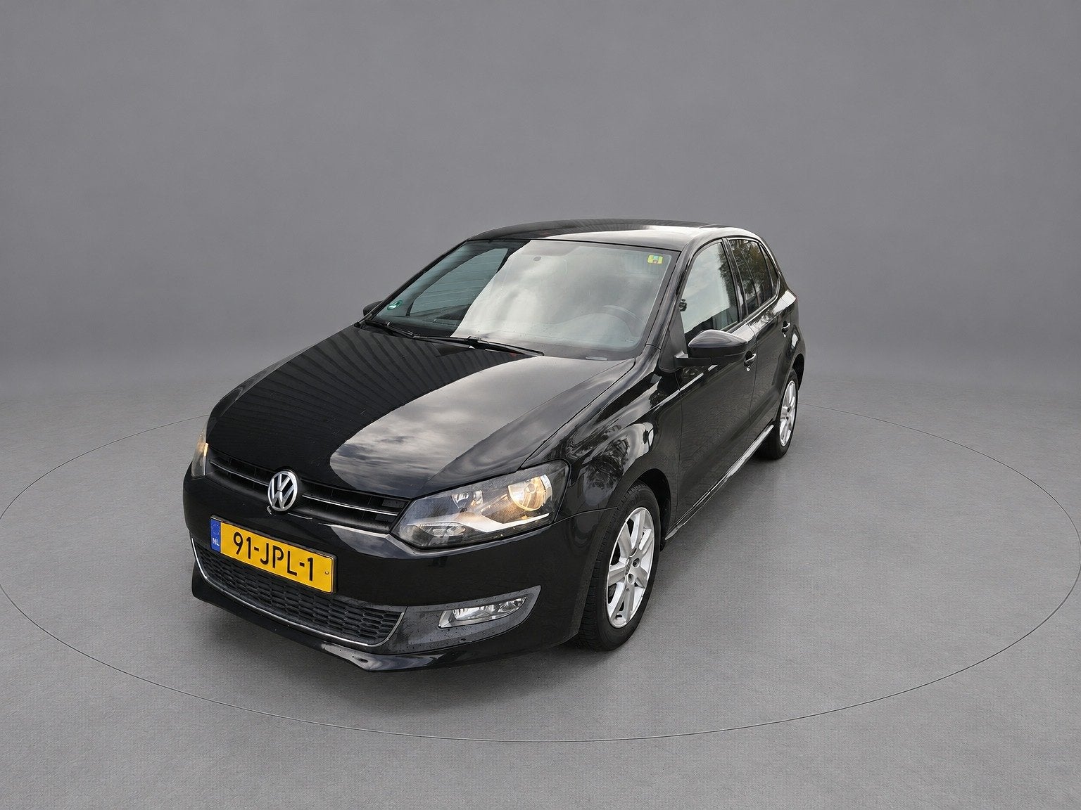 Volkswagen Polo 1.4-16V Highline (bj 2009), Auto's, Voorwielaandrijving, 86 pk, 4 cilinders, Zwart
