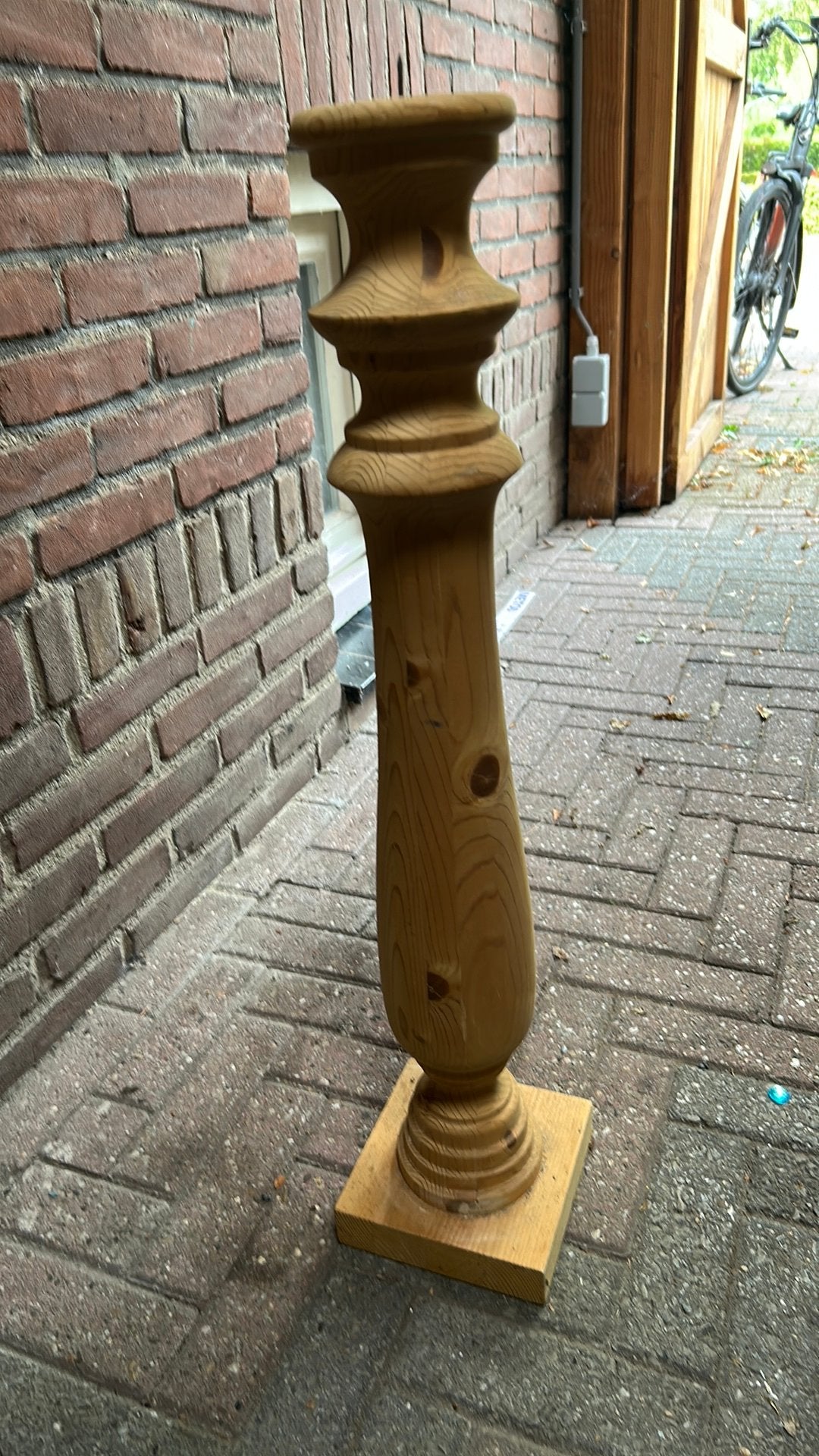 Vintage houten kandelaar, Ophalen, Overige materialen
