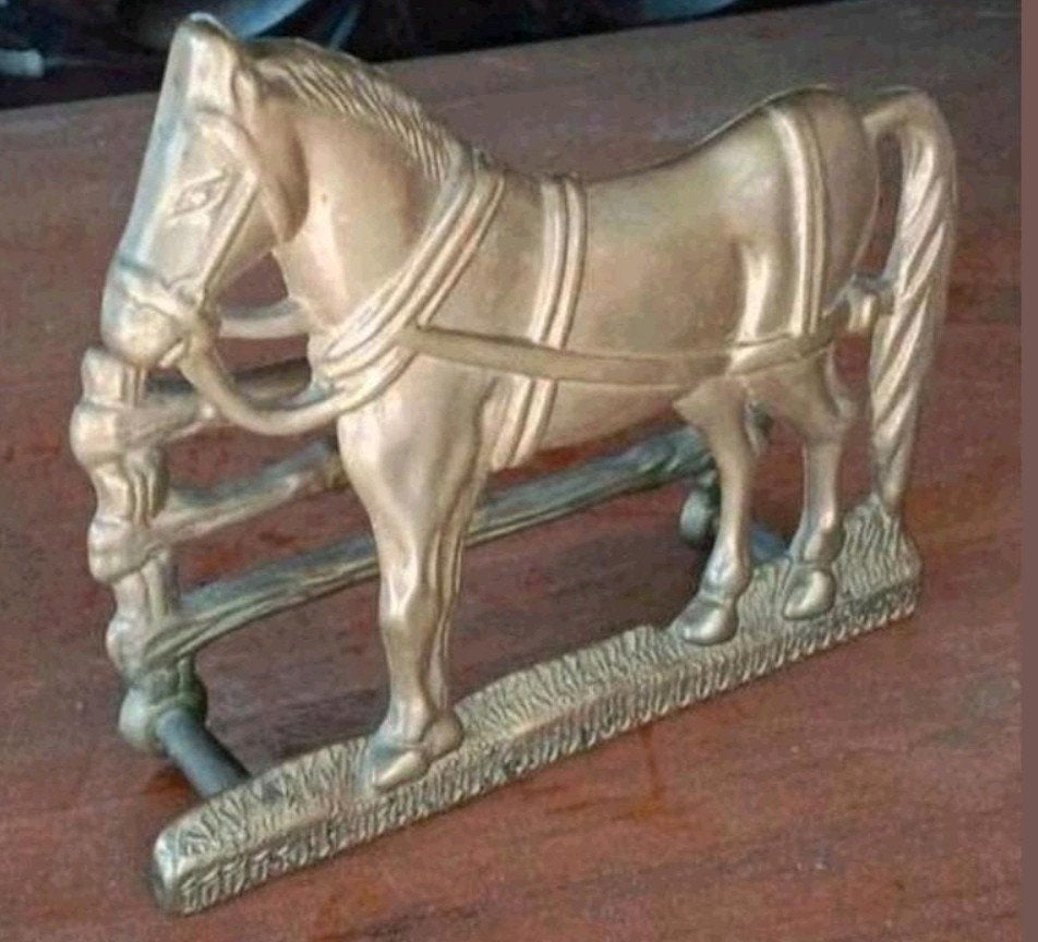 Vintage Messing Brievenhouder Paard Servethouder, Antiek en Kunst, Ophalen of Verzenden