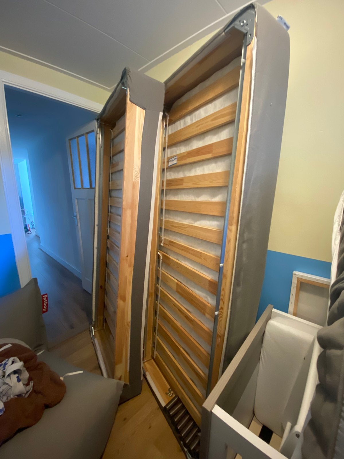 IKEA boxspring onderstel 160x200, Ophalen, Zo goed als nieuw, Tweepersoons, 160 cm