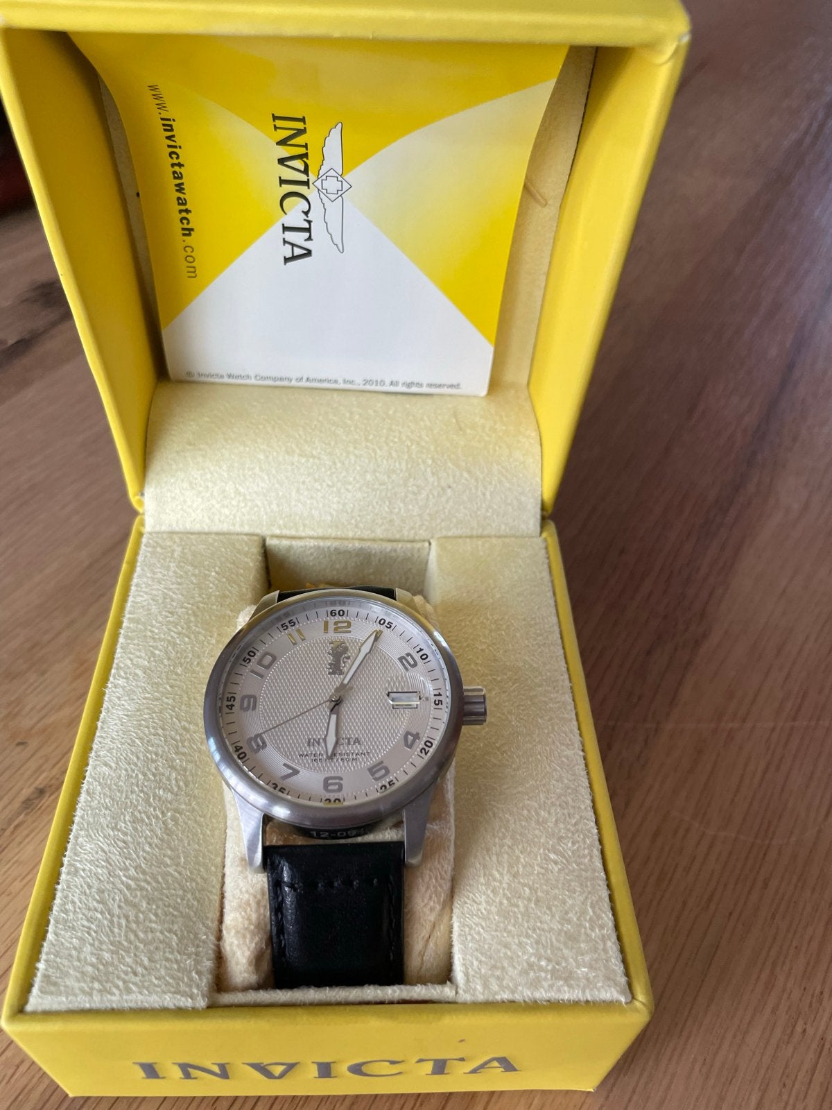 Invicta Horloge - Nooit Gedragen, Compleet met Doos en Boekj, Overige merken, Leer, Staal, Polshorloge