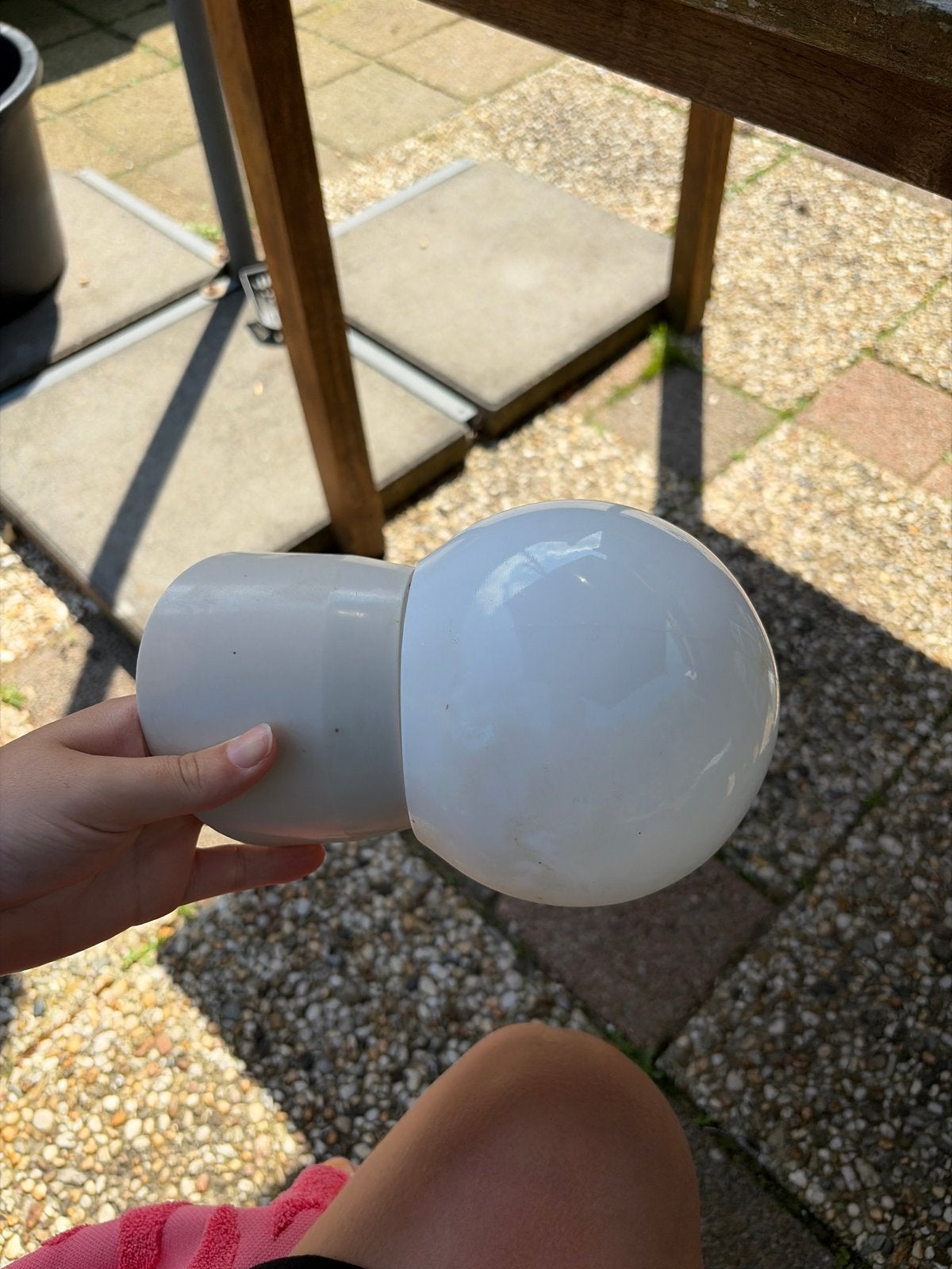 Vintage opaalglazen bol plafonnière / melkglazen kap yr60/70, Huis en Inrichting, Lampen | Overige, Gebruikt, Overige merken, Overige fittingen