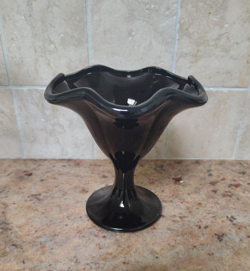 6 ijscoupes zwart glas (nieuw), Overige typen, Nieuw, Ophalen of Verzenden, Glas